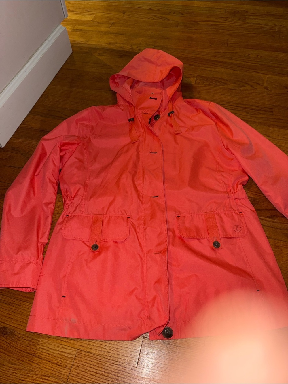 Lands' End Atomic Orange Lands End Jacket Coat Bright Coral Lightweight Jacket